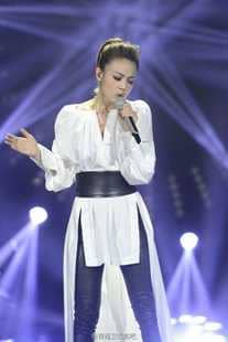 我是歌手4容祖儿同款第四季白色衬衫连衣裙
