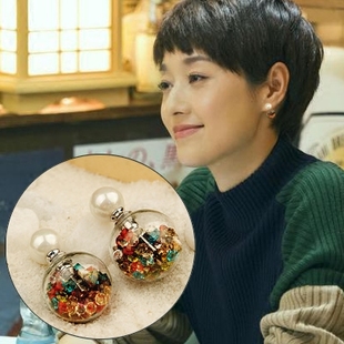我的前半生唐晶马伊俐同款耳钉女珍珠耳饰品
