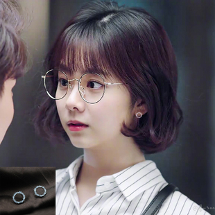 浪花一朵朵谭松韵明星同款耳钉女925银针
