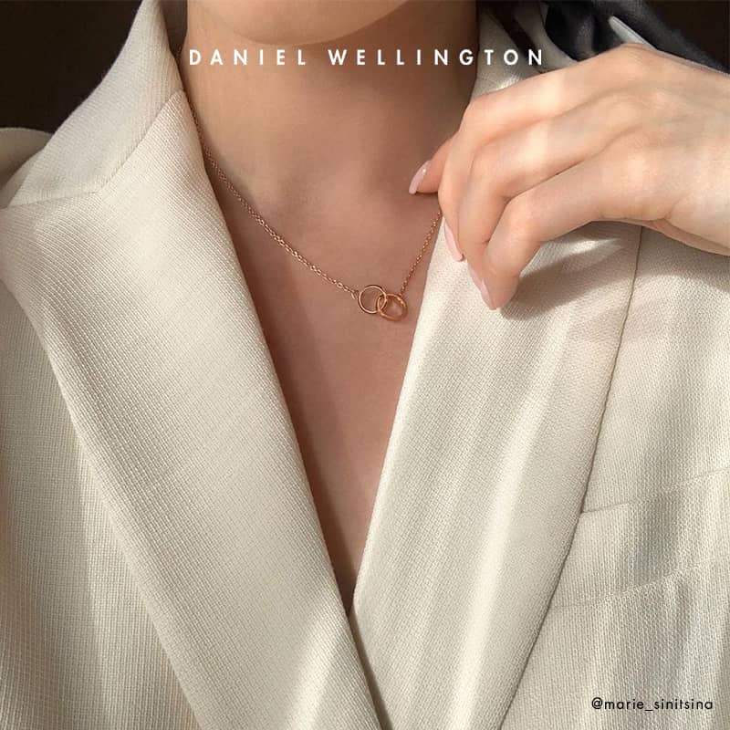 灿烂的前行乔欣同款Daniel Wellington丹尼尔惠灵顿(DW)ELAN系列小双环项链