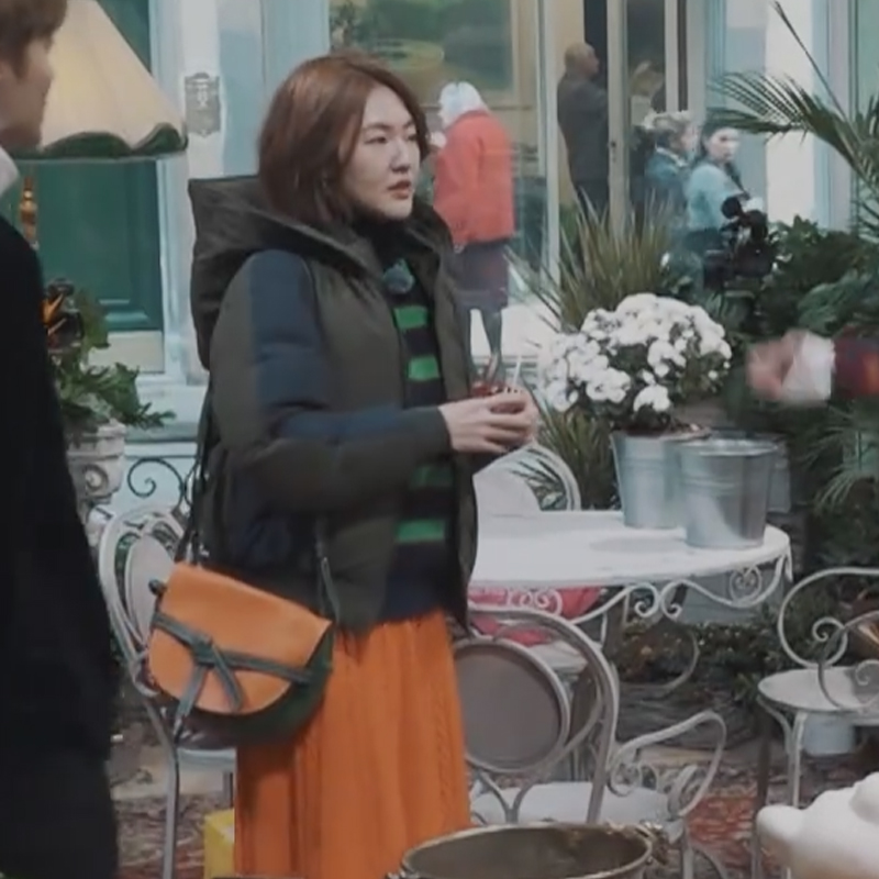 小姐姐的花店小S徐熙娣宋佳同款宽松条纹毛衣女撞色半高领针织衫