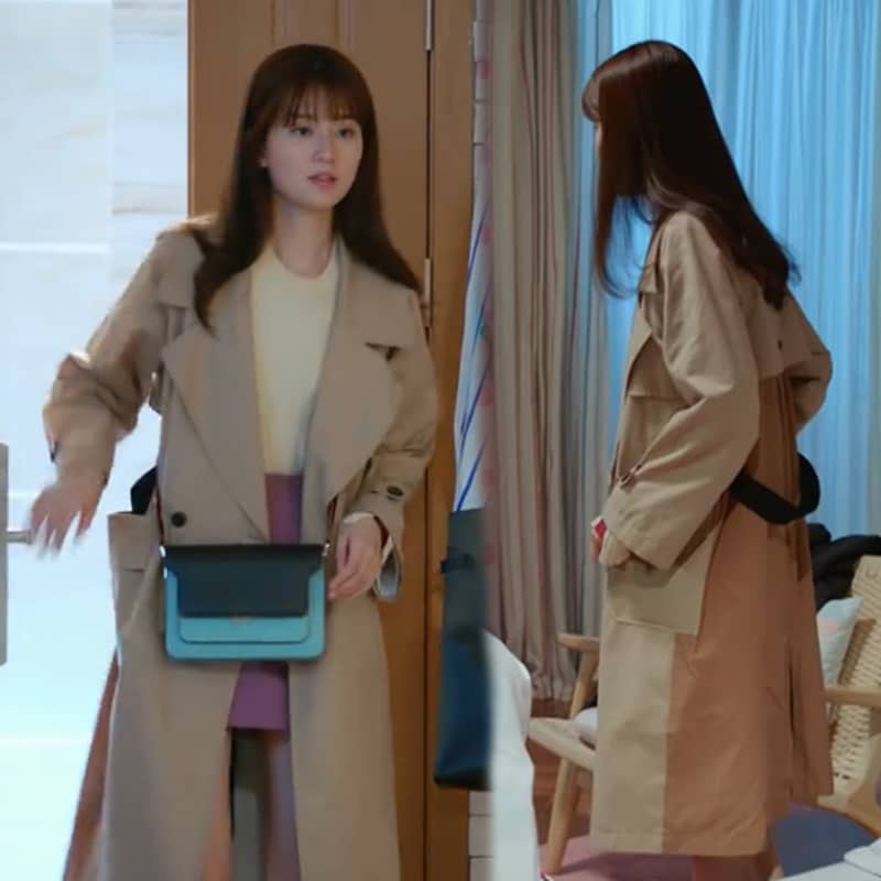 我不能恋爱的女朋友丁小柔乔欣明星同款黄色风衣